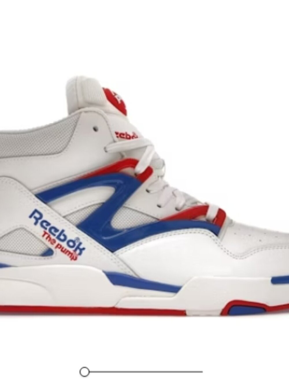 VTG Reebok The Pump Omni Zone II – White/Blue/Red (Men's 11.5)